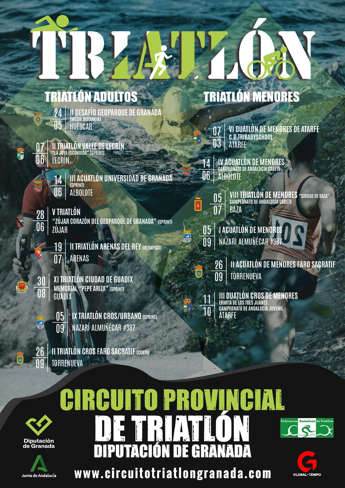 CIRCUITO PROVINCIAL DE TRIATLÓN DIPUTACIÓN DE GRANADA 2026